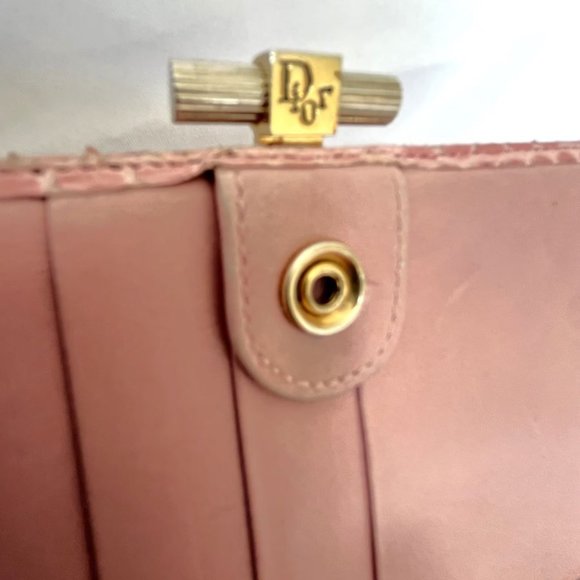 Christian Dior Authentic Pink Vintage Snakeskin Wallet - Picture 6 of 16